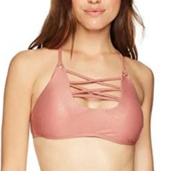 Mae Swimwear "Olivia" criss-cross front Bikini Top - Picture 1 of 4